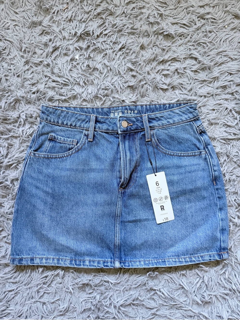 Primark Light Blue Denim Mini Skirt